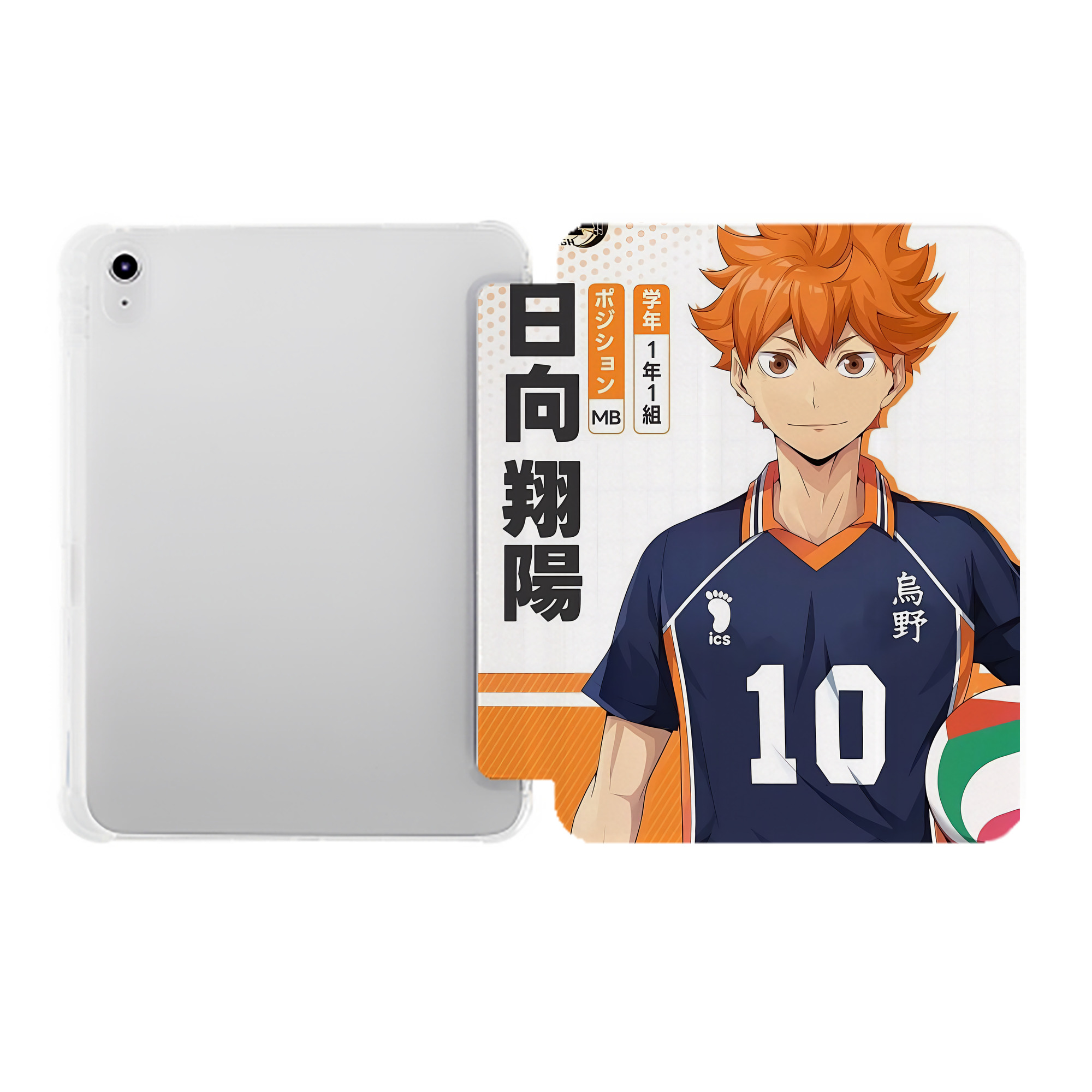 （画像用） ハイキュー!! Haikyu!! IPad ケース ペン収納付き 三つ折りスタンド PUレザー×シリコン 対応機種9.5/10.5/10.9インチ